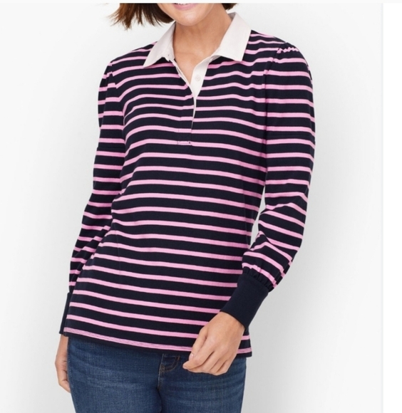 Talbots Tops - Talbots Striped Rugby Shirt Size XL